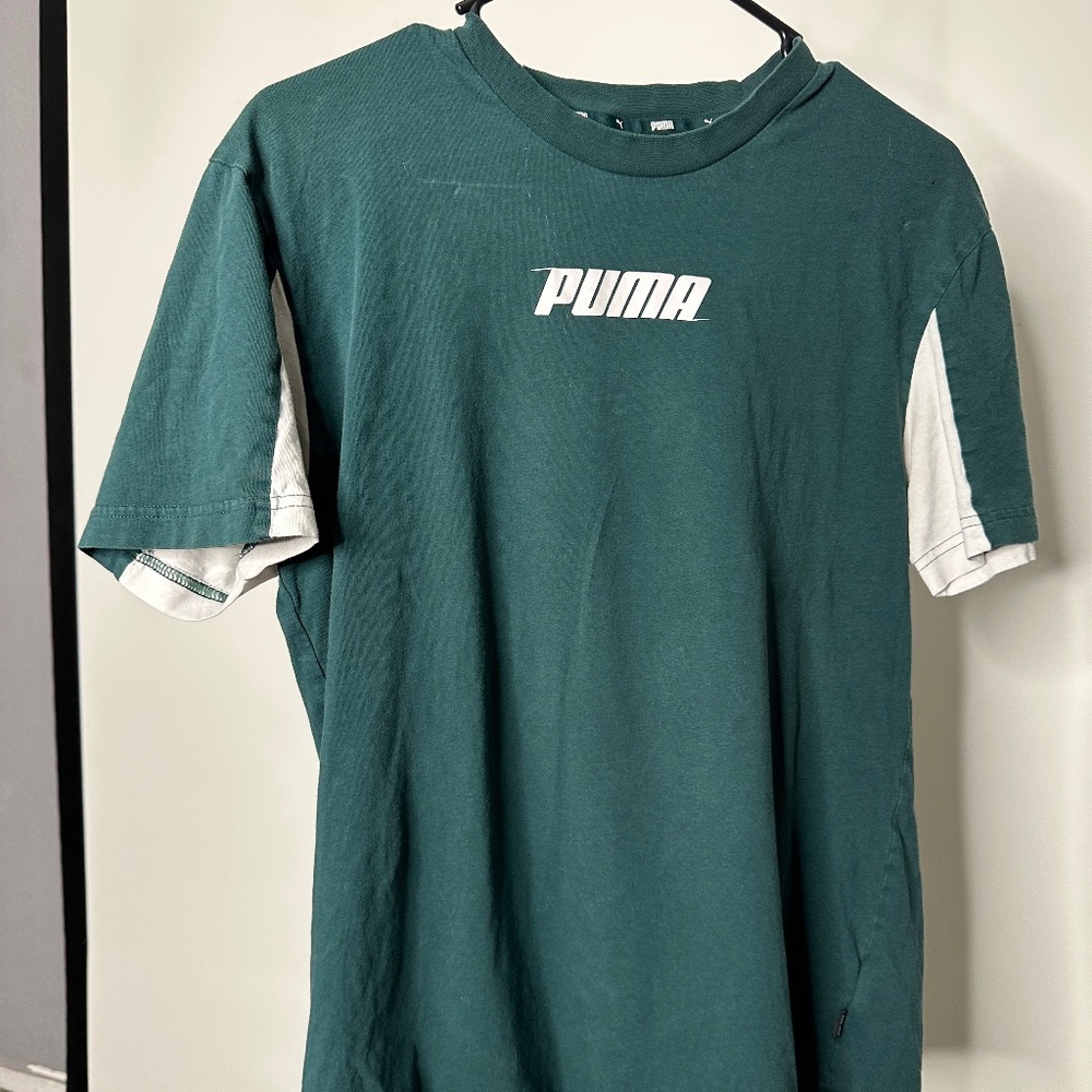 PUMA ATHLETIC GREEN TEE